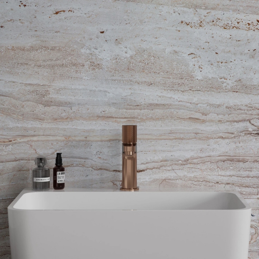 OMNIRES CT8010CPB - Slavina za umivaonik CONTOUR 16,6 cm, brušeni bakar