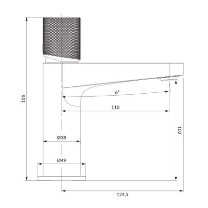 OMNIRES CT8010CPB - Slavina za umivaonik CONTOUR 16,6 cm, brušeni bakar