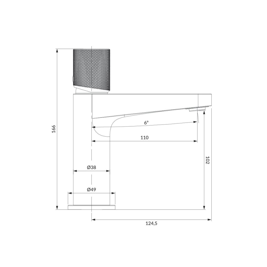 OMNIRES CT8010CR - Miješalica za umivaonik CONTOUR 16,6 cm sjajni krom