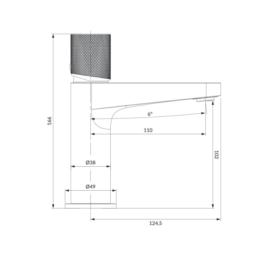 OMNIRES CT8010GLB - Miješalica za umivaonik CONTOUR 16,6 cm brušena zlatna