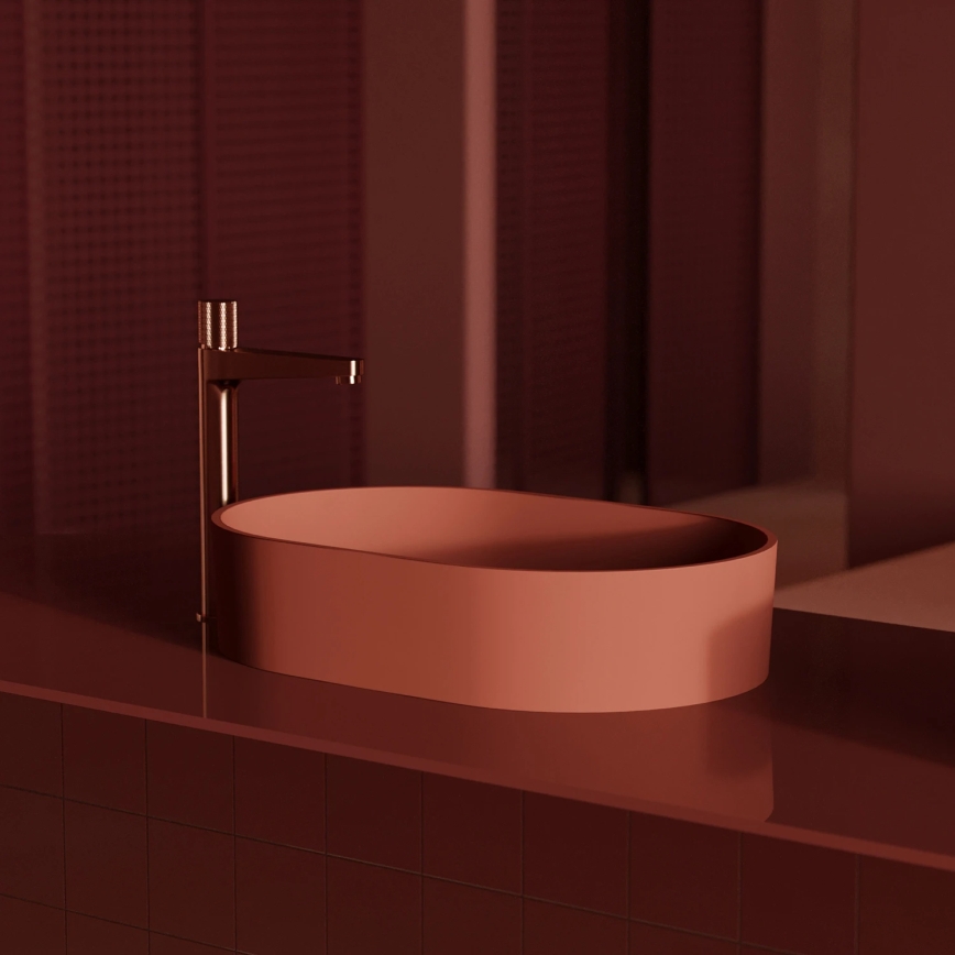 OMNIRES CT8012CPB - Slavina za umivaonik CONTOUR 31,2 cm brušeni bakar
