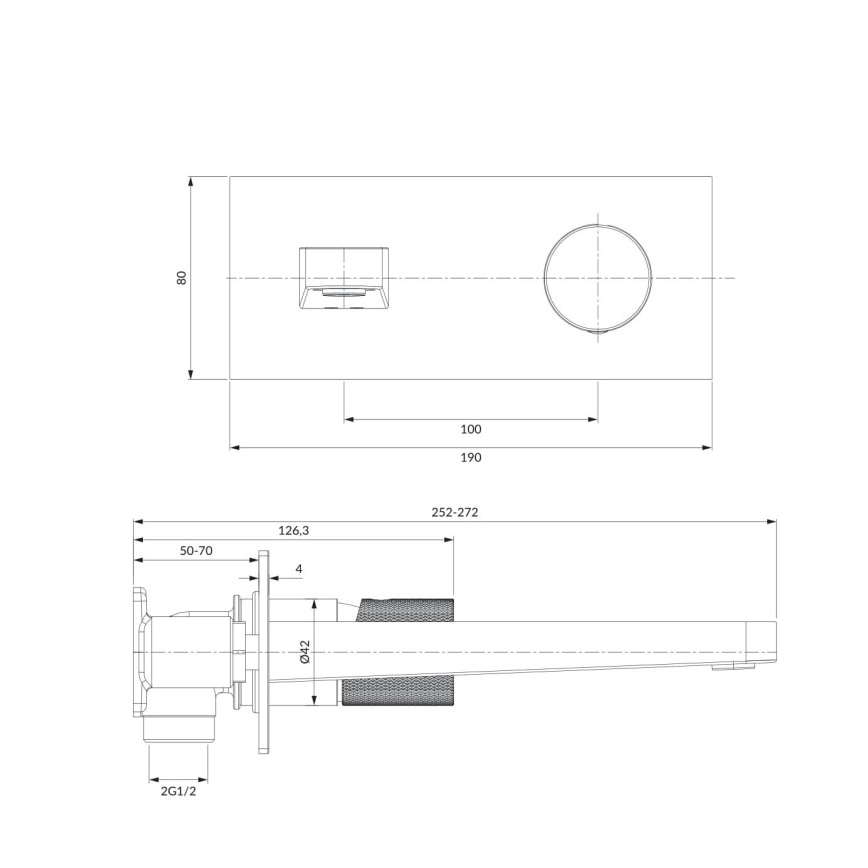 OMNIRES CT8015CR - Slavina za umivaonik za podžbuknu ugradnju CONTOUR sjajni krom