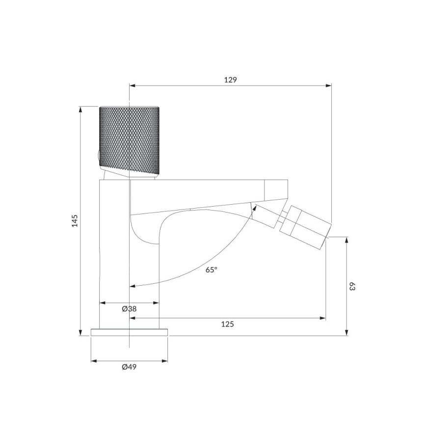OMNIRES CT8020CR - Miješalica za bide CONTOUR 14,5 cm sjajni krom