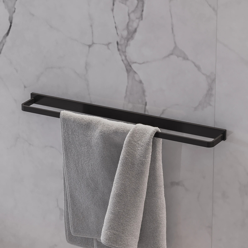 OMNIRES DA70216BL- Zidni držač za ručnike DARLING 61 cm polumat crna