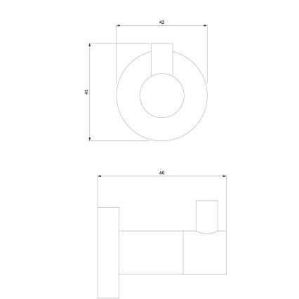 OMNIRES MP60110BL - Zidni kukica MODERN PROJECT mat crna