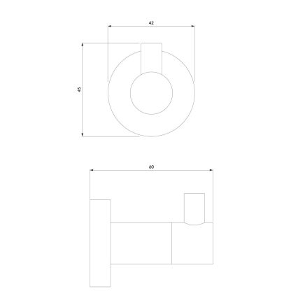 OMNIRES MP60110CR - Zidni kukica MODERN PROJECT sjajni krom