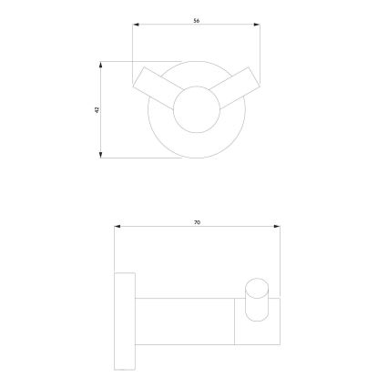 OMNIRES MP60120BL - Zidna kuka MODERN PROJECT mat crna