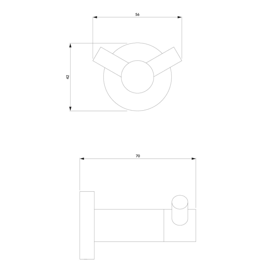 OMNIRES MP60120BL - Zidna kuka MODERN PROJECT mat crna