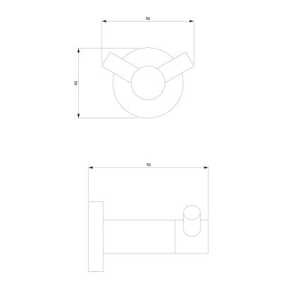 OMNIRES MP60120CR - Zidni kukica MODERN PROJECT sjajni krom