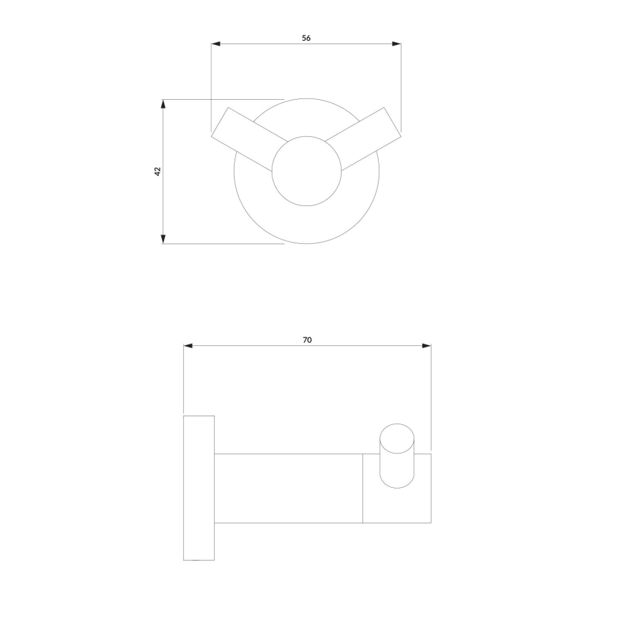 OMNIRES MP60120CR - Zidni kukica MODERN PROJECT sjajni krom