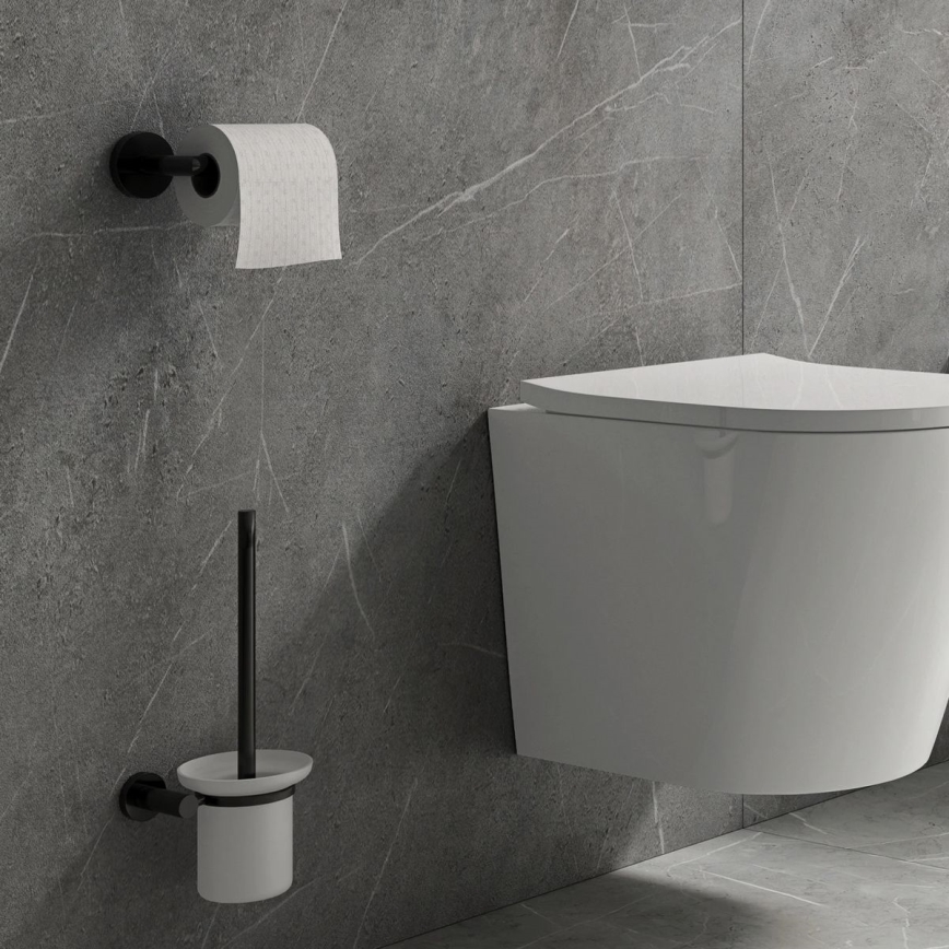 OMNIRES MP60510BL - Držač toaletnog papira MODERN PROJECT mat crna