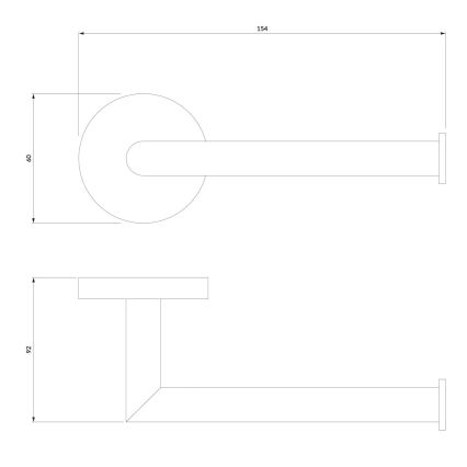 OMNIRES MP60510BL - Držač toaletnog papira MODERN PROJECT mat crna