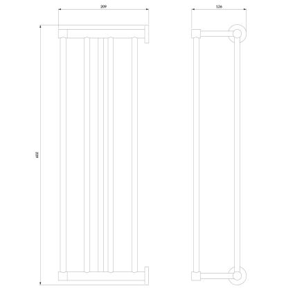 OMNIRES MP60920CR - Zidni držač ručnika MODERN PROJECT 60 cm sjajni krom