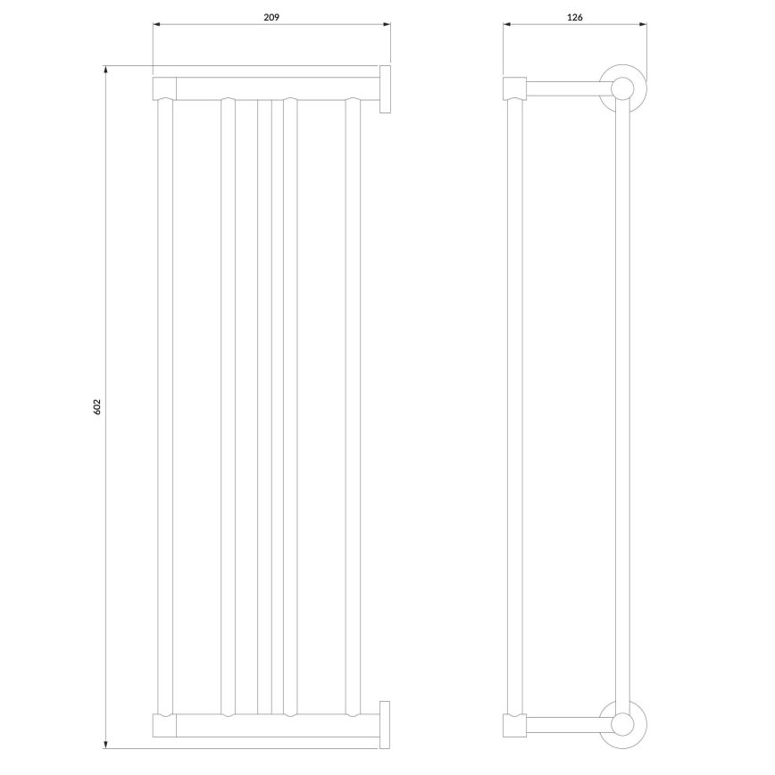 OMNIRES MP60920CR - Zidni držač ručnika MODERN PROJECT 60 cm sjajni krom