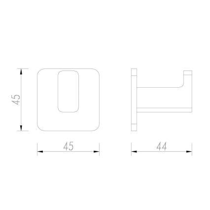 OMNIRES NL80115BL - Zidna kuka NELSON mat crna