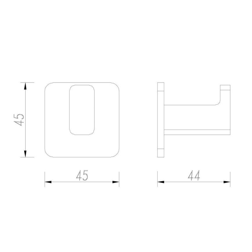 OMNIRES NL80115BL - Zidna kuka NELSON mat crna