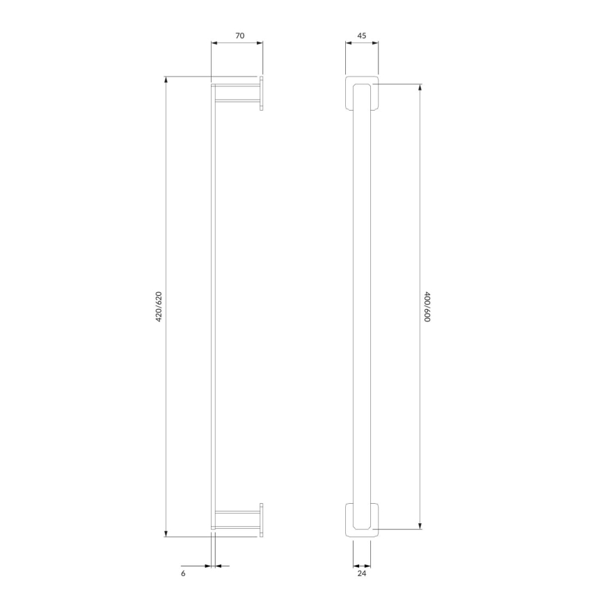 OMNIRES NL80214CR - Zidni držač za ručnike NELSON 42 cm sjajni krom