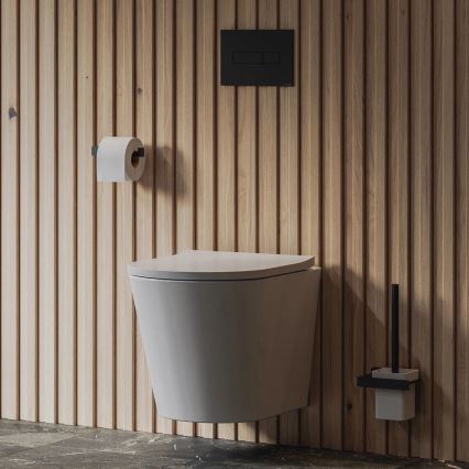 OMNIRES NL80620BL - Zidna četka za WC NELSON mat crna