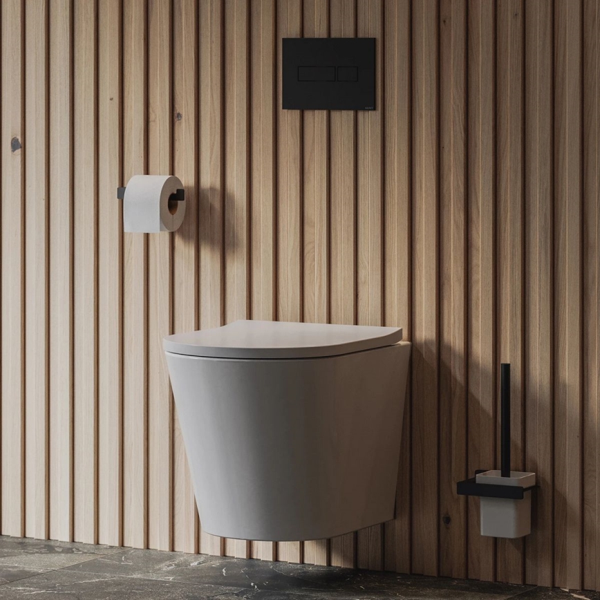 OMNIRES NL80620BL - Zidna četka za WC NELSON mat crna
