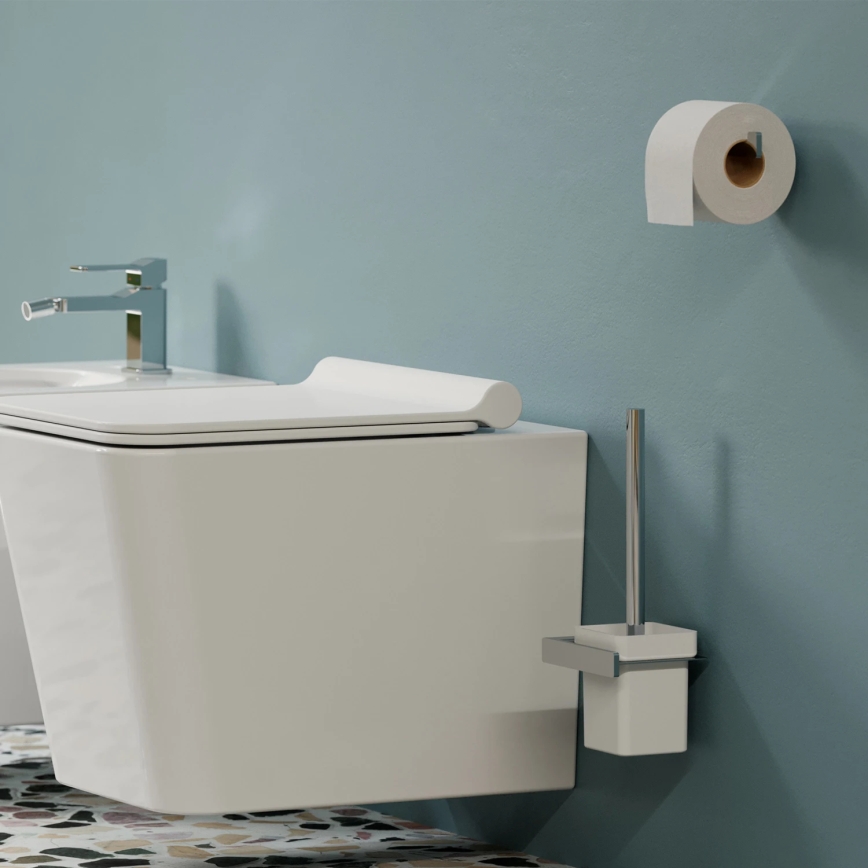 OMNIRES NL80620CR - Zidna četka za WC NELSON sjajni krom