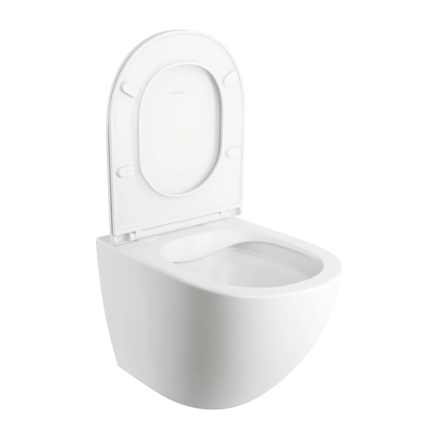 OMNIRES OTTAWAMWBM - Viseća WC školjka s daskom SoftClose OTTAWA keramika/mat bijela