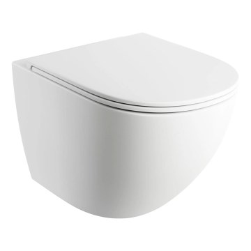 OMNIRES OTTAWAMWBM - Viseća WC školjka s SoftClose WC sjedalom OTTAWA keramika/mat bijela