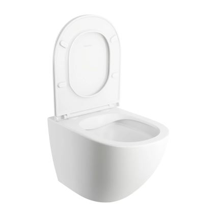 OMNIRES OTTAWAMWBM - Viseća WC školjka s SoftClose WC sjedalom OTTAWA keramika/mat bijela
