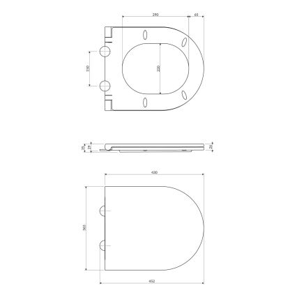 OMNIRES OTTAWASPDEBP - WC daska SoftClose OTTAWA duroplast/sjajna bijela