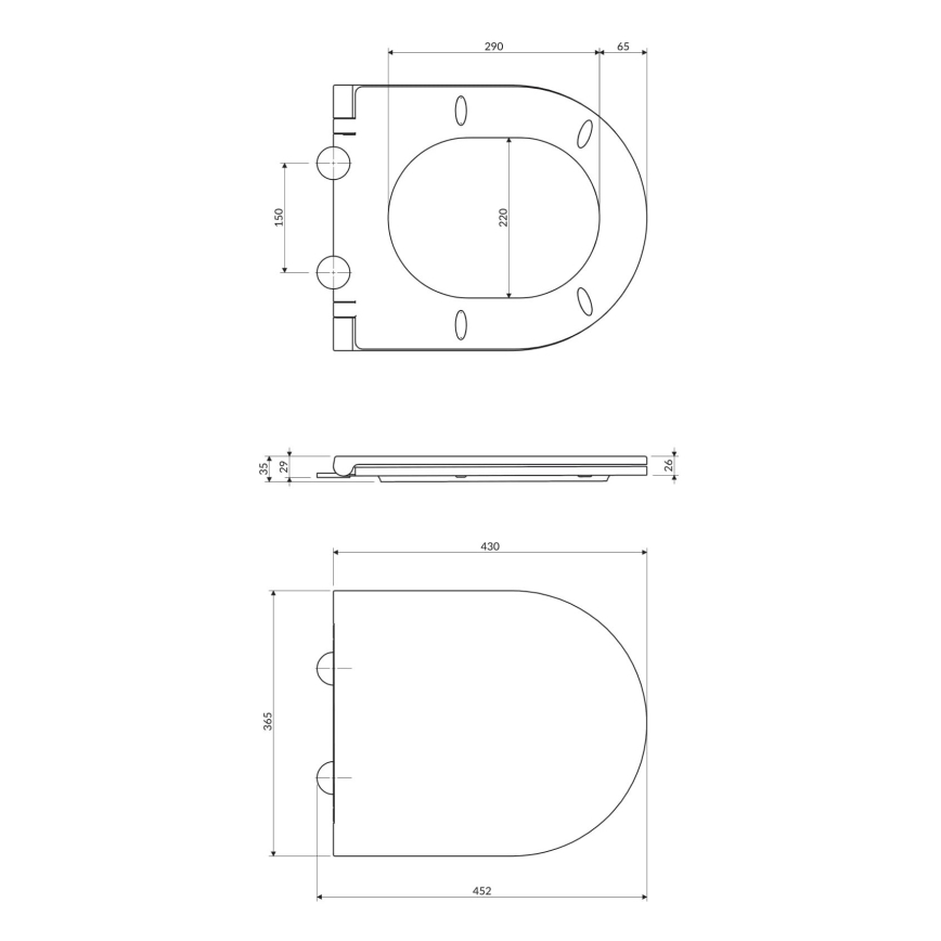 OMNIRES OTTAWASPDEBP - WC daska SoftClose OTTAWA duroplast/sjajna bijela