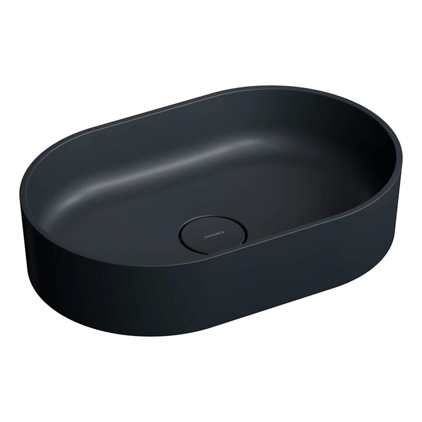 OMNIRES OVOUNBLV - Nadgradni umivaonik OVO 55x36 cm dolomit/mat crna lava