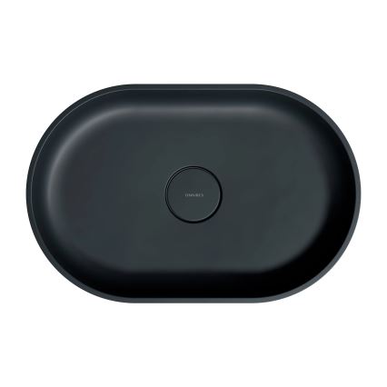 OMNIRES OVOUNBLV - Nadgradni umivaonik OVO 55x36 cm dolomit/mat crna lava