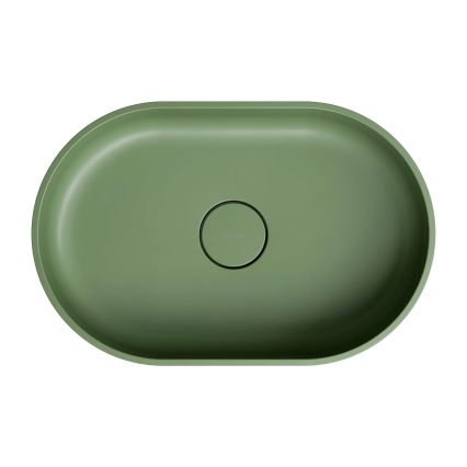 OMNIRES OVOUNOL - Nadgradni umivaonik OVO 55x36 cm dolomit/mat maslinasta