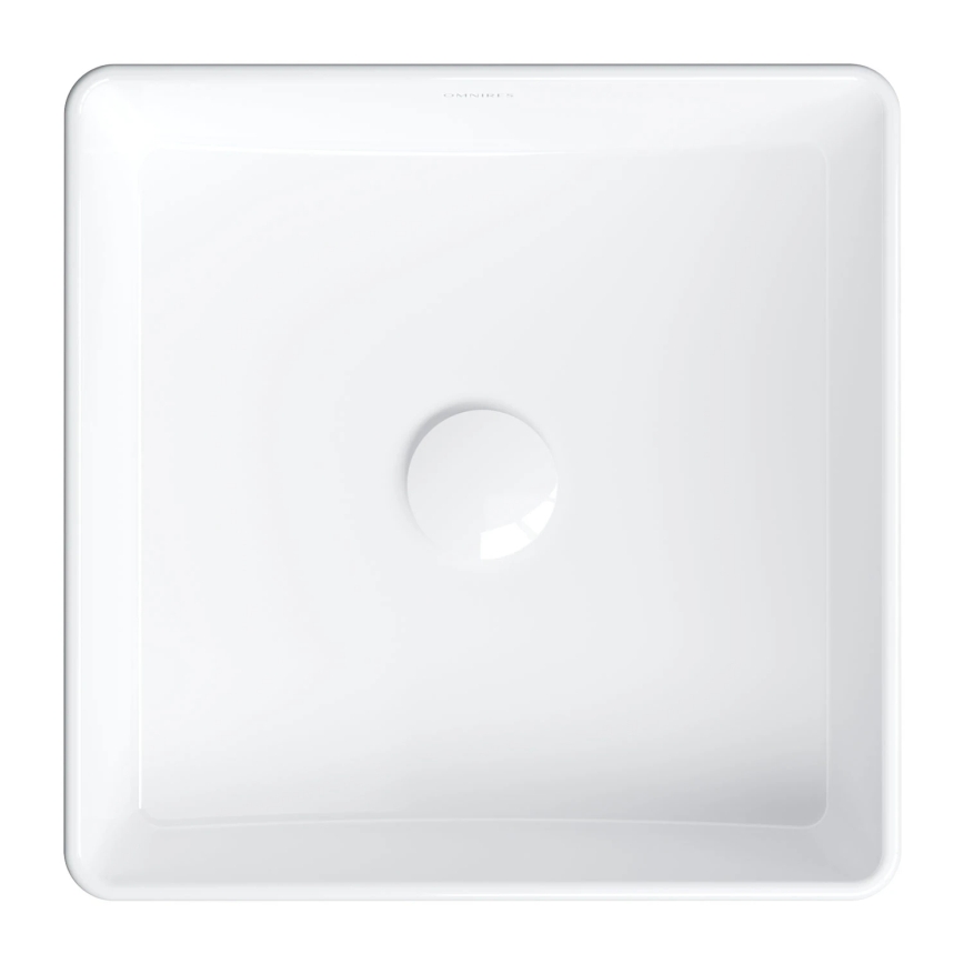 OMNIRES PASADENA360BP - Nadgradni umivaonik PASADENA 36x36 cm keramika/sjajna bijela