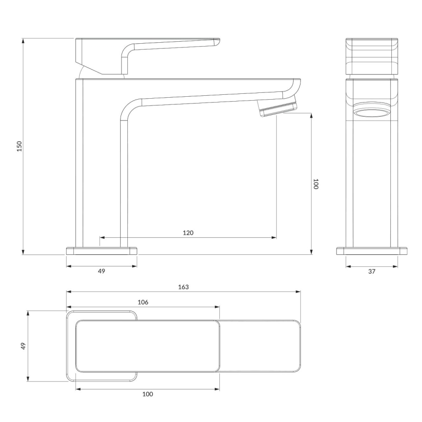 OMNIRES PM7410CR - Miješalica za umivaonik PARMA 15 cm sjajni krom