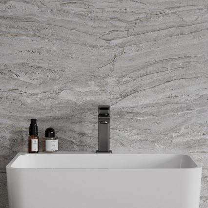 OMNIRES PM7410GR - Miješalica za umivaonik PARMA 15 cm brušeni grafit