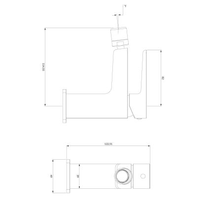 OMNIRES PM7420BL - Miješalica za bide PARMA 12,25 cm mat crna