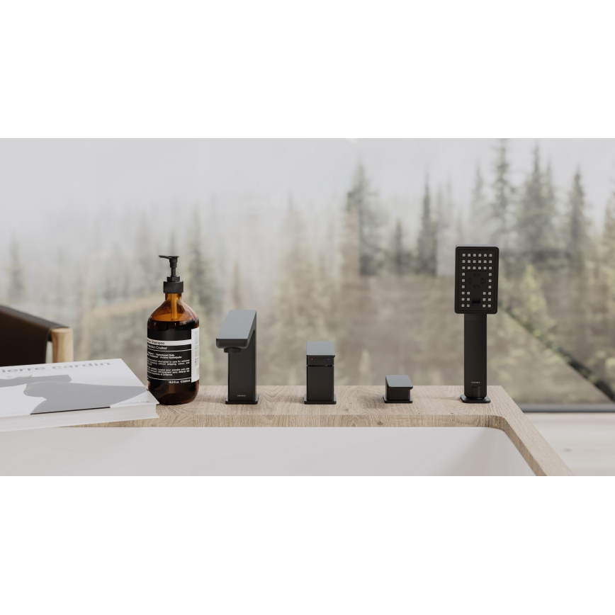 OMNIRES PM7432BL - Miješalica za kadu s 4 otvora PARMA mat crna