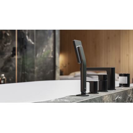 OMNIRES PM7432BL - Miješalica za kadu s 4 otvora PARMA mat crna