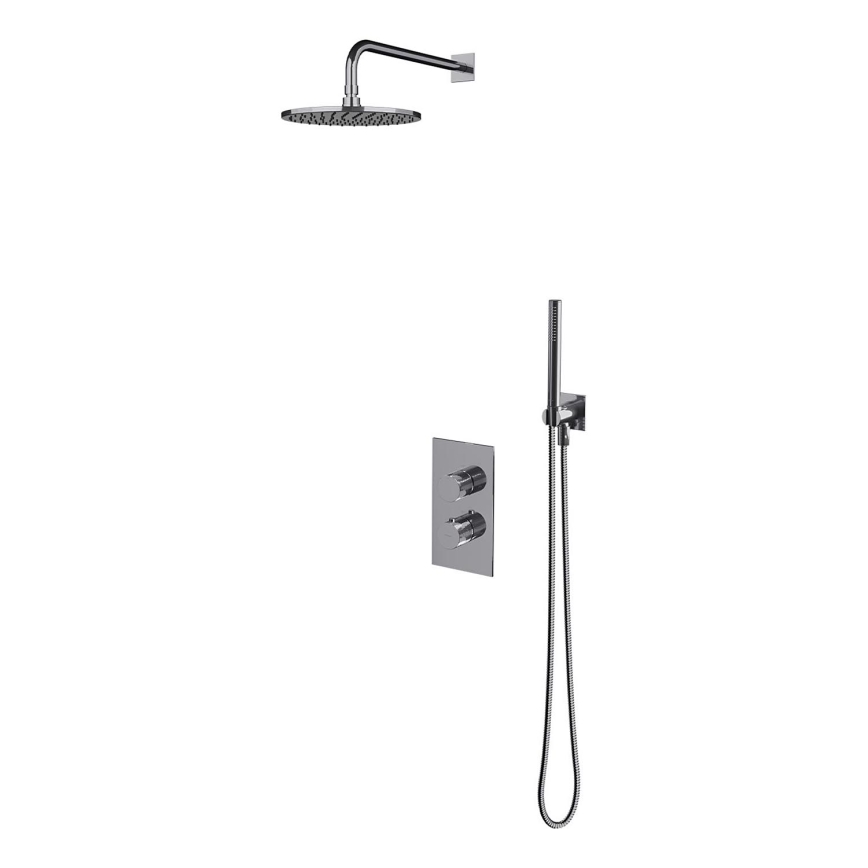 OMNIRES SYSCT11CR - Set za tuširanje s termostatskom podžbuknom miješalicom CONTOUR sjajni krom