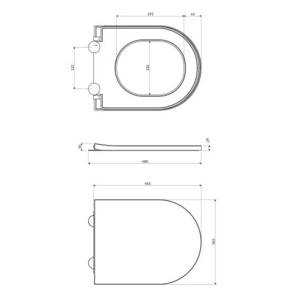 OMNIRES TAMPADEBP - WC daska SoftClose TAMPA duroplast/sjajna bijela