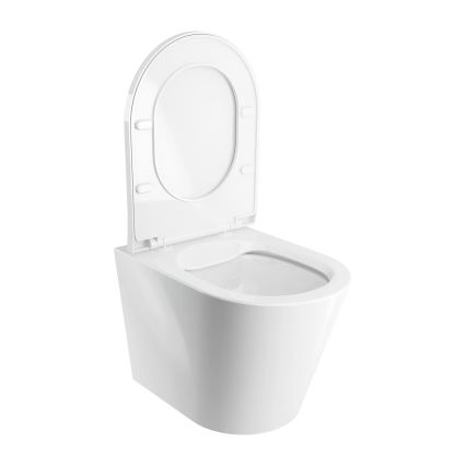 OMNIRES TAMPAMWBP - Viseća WC školjka s daskom SoftClose TAMPA, keramika / sjajna bijela