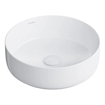 OMNIRES TULSA355BP - Nadgradni umivaonik TULSA Ø 36 cm keramika/sjajna bijela