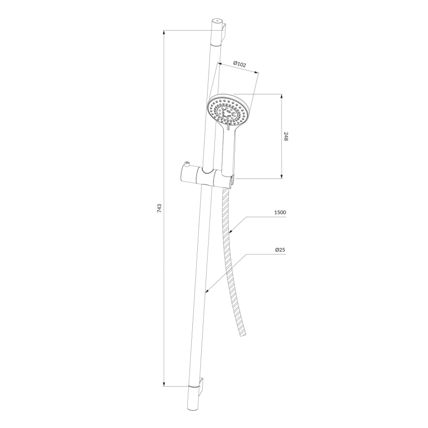 OMNIRES YOSEMITE-SCR - Tuš set YOSEMITE sjajni krom