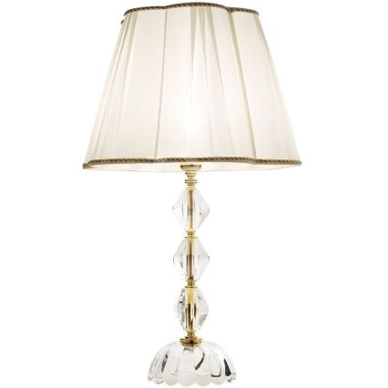 Ondaluce - Kristalna stolna lampa BRIGIDA 1xE27/15W/230V kremasta/prozirna