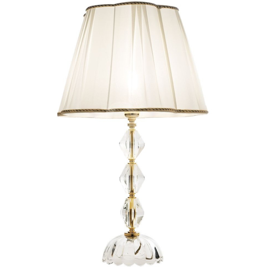 Ondaluce - Kristalna stolna lampa BRIGIDA 1xE27/15W/230V kremasta/prozirna