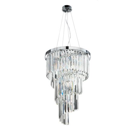 Ondaluce - Kristalni luster na sajli ALEXANDER 7xE14/10W/230V Ø 40 cm sjajni krom