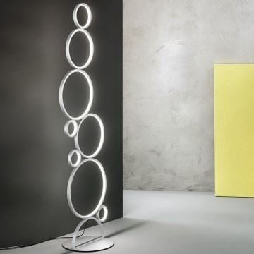 Ondaluce - LED dimabilna podna svjetiljka POIS LED/52W/230V 160 cm srebrna