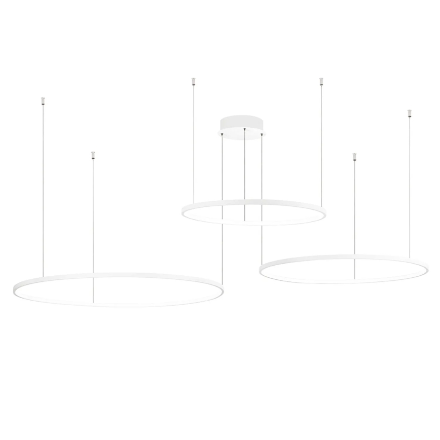 Ondaluce - LED luster na sajli SOEL s mogućnošću prigušivanja LED/28W/230V + LED/38W + LED/47W 3000/4000K promjer 100/80/60 cm bijela