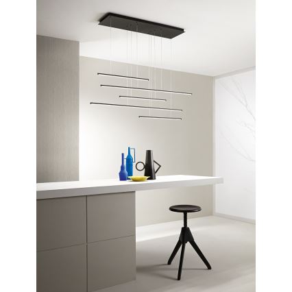 Ondaluce - LED luster na sajli s mogućnošću prigušivanja GENIUS LED/72W/230V crna