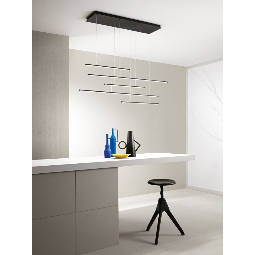 Ondaluce - LED luster na sajli s mogućnošću prigušivanja GENIUS LED/72W/230V crna